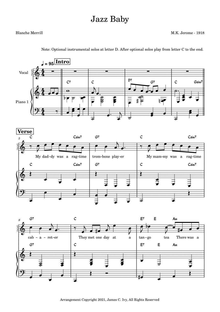 Jazz Baby (arr. James C. Ivy)