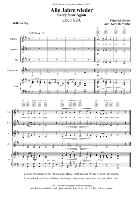 Every Year Again (arr. Gert Th. Walter)