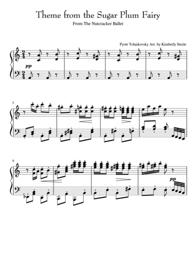 Best Recital: Theme From The Sugar Plum Fairy For Piano Level 6 (arr. Kimberly Steele)