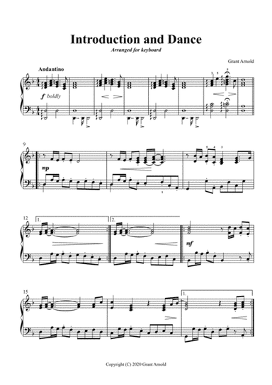 Introduction and Dance - piano solo