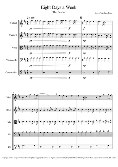 Eight Days A Week (arr. Carolina Braz)