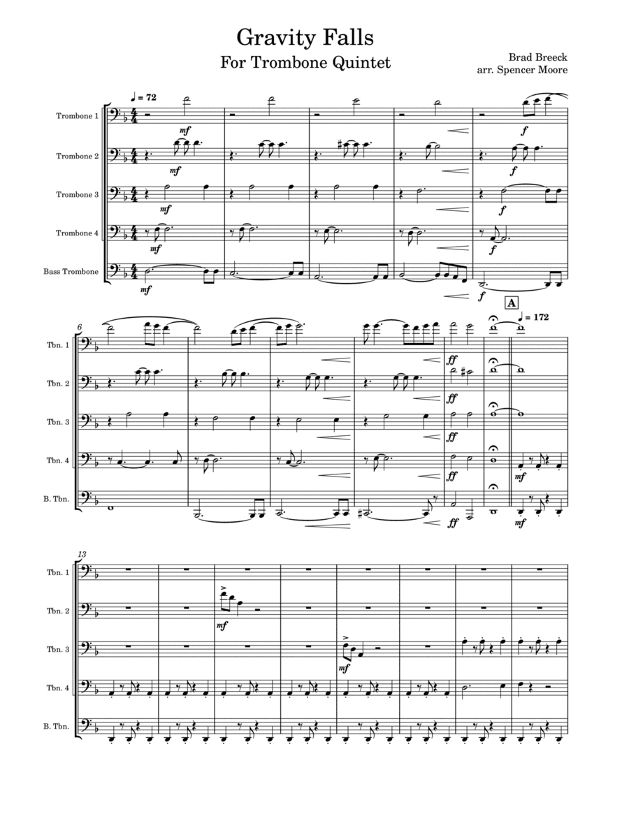 Gravity Falls (main Theme) (arr. Spencer Moore)