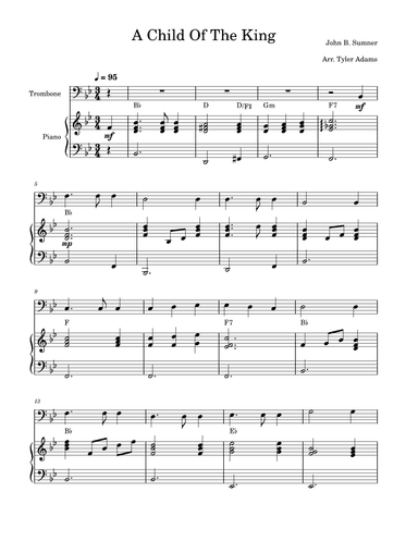 A Child Of The King (arr. Tyler Adams)