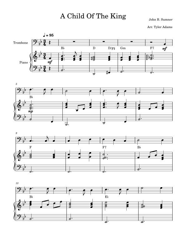 A Child Of The King (arr. Tyler Adams)