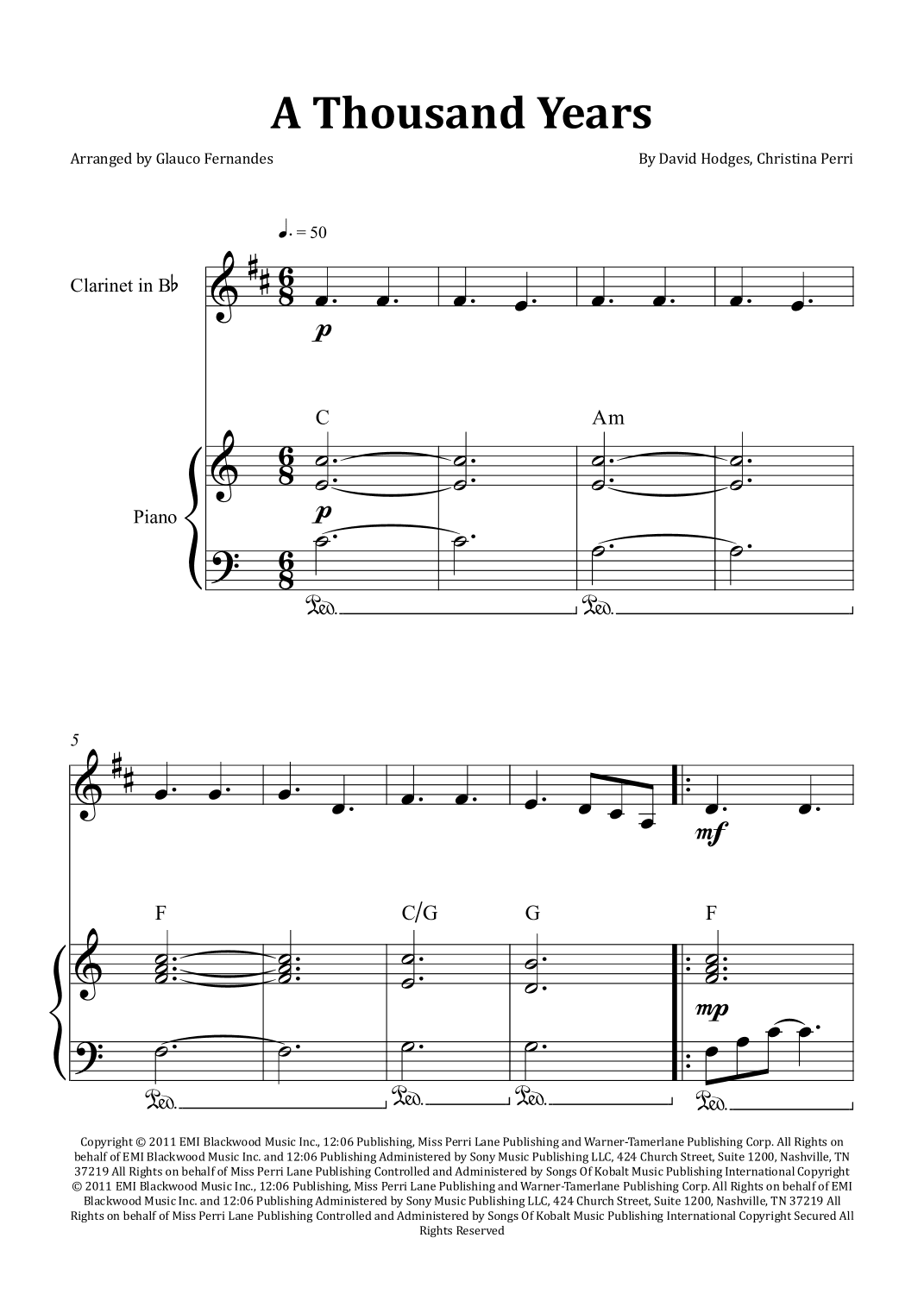 A Thousand Years (arr. Glauco Fernandes)