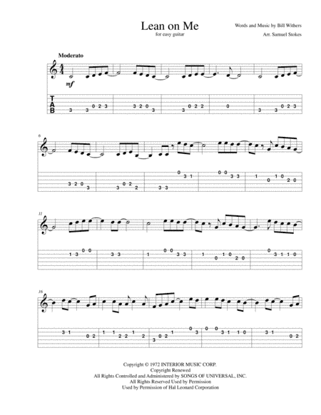 Lean On Me (arr. Samuel Stokes)