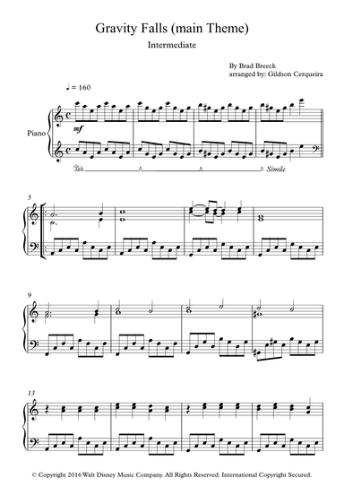 Gravity Falls (main Theme) (arr. Gildson Cerqueira)