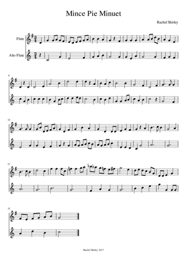 Mince Pie Minuet (flute and alto flute)