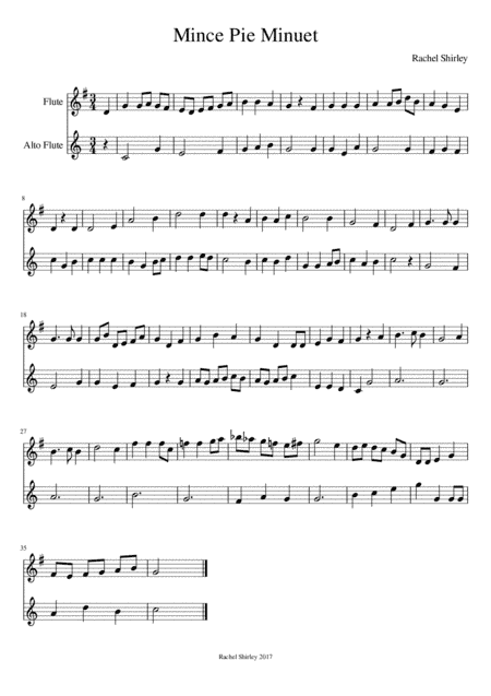 Mince Pie Minuet (flute and alto flute)