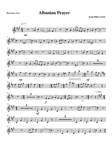 Albanian Prayer for Sax Quartet