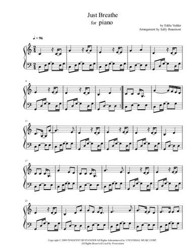 Just Breathe (arr. Sally Beaumont)