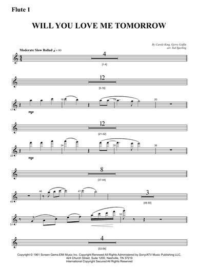 Will You Love Me Tomorrow (will You Still Love Me Tomorrow) (arr. Ted Sperling)