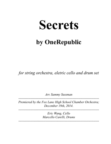 Secrets (arr. Samuel Sussman)
