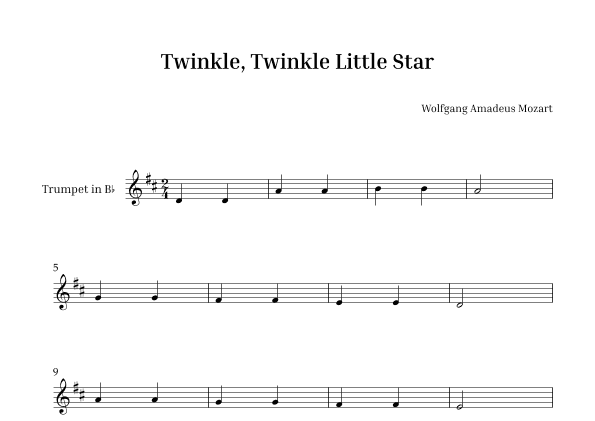 Twinkle, Twinkle Little Star (arr. Peter Andrew)