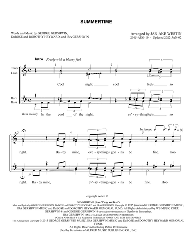Summertime (arr. Jan-Ake Westin)