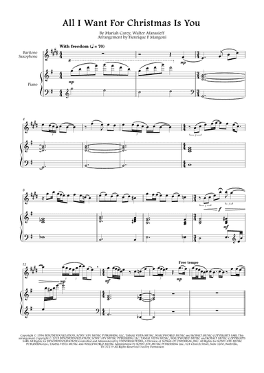 All I Want For Christmas Is You (arr. Henrique F Mangoni)