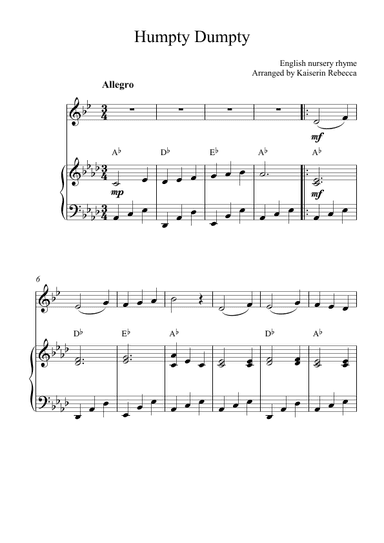 Humpty Dumpty (arr. Kaiserin Rebecca)