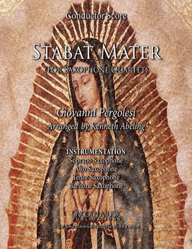 Pergolesi – Stabat Mater (for Saxophone Quartet SATB) (arr. Kenneth Abeling)