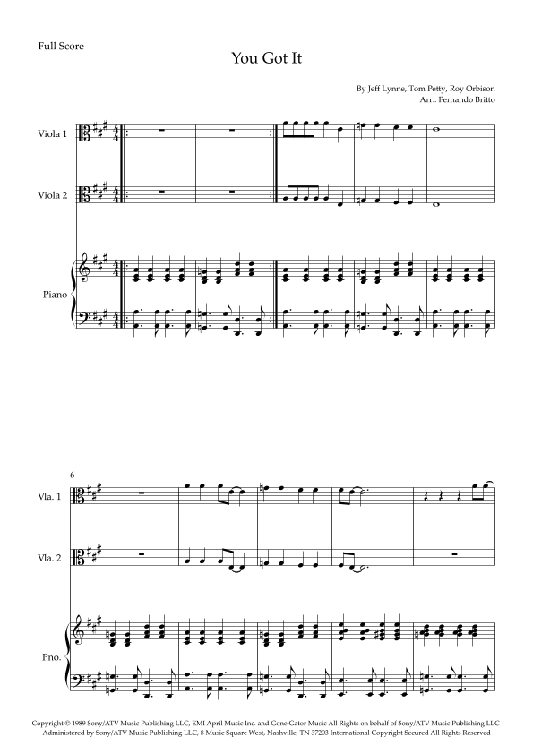 You Got It (arr. Fernando Britto)