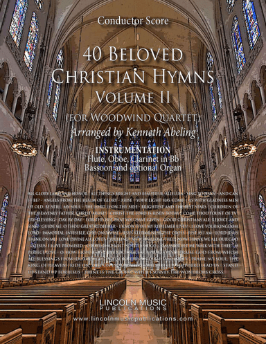 40 Beloved Christian Hymns Volume II (for Woodwind Quartet and optional Organ) (arr. Kenneth Abeling)