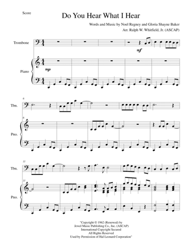 Do You Hear What I Hear (arr. Ralph W. Whitfield, Jr.)
