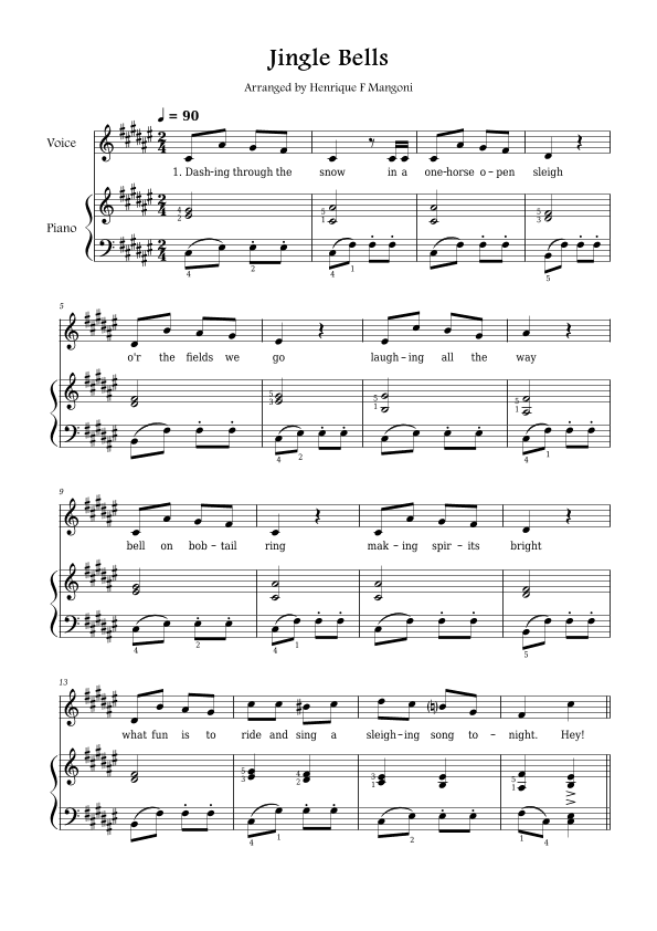 Jingle Bells (arr. Henrique F Mangoni)