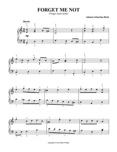 Forget Me Not (Vergis mein nicht) (arr. Mark Phillips)