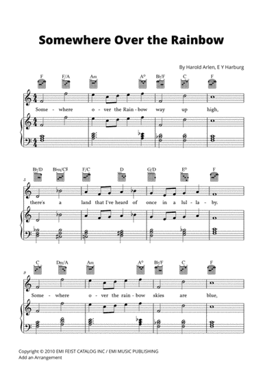 Over The Rainbow (arr. Cadenza Editions)
