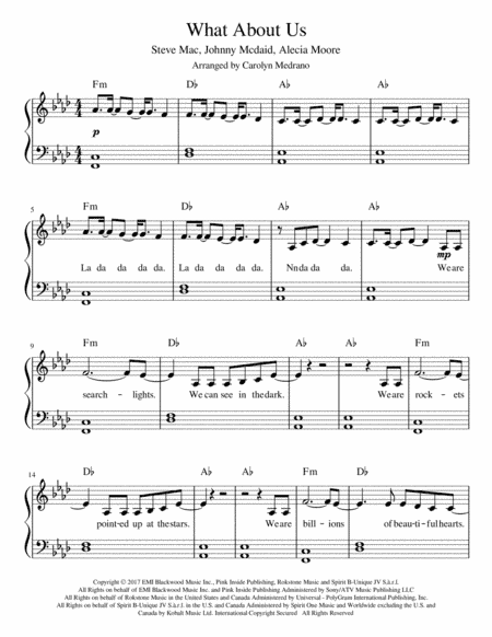 What About Us (arr. Carolyn Medrano)
