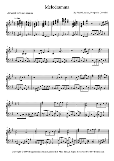 Melodramma (arr. Citrus sinensis)