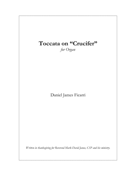 Toccata on "Crucifer"