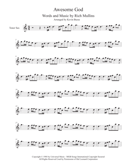 Awesome God (arr. Kevin Busse)