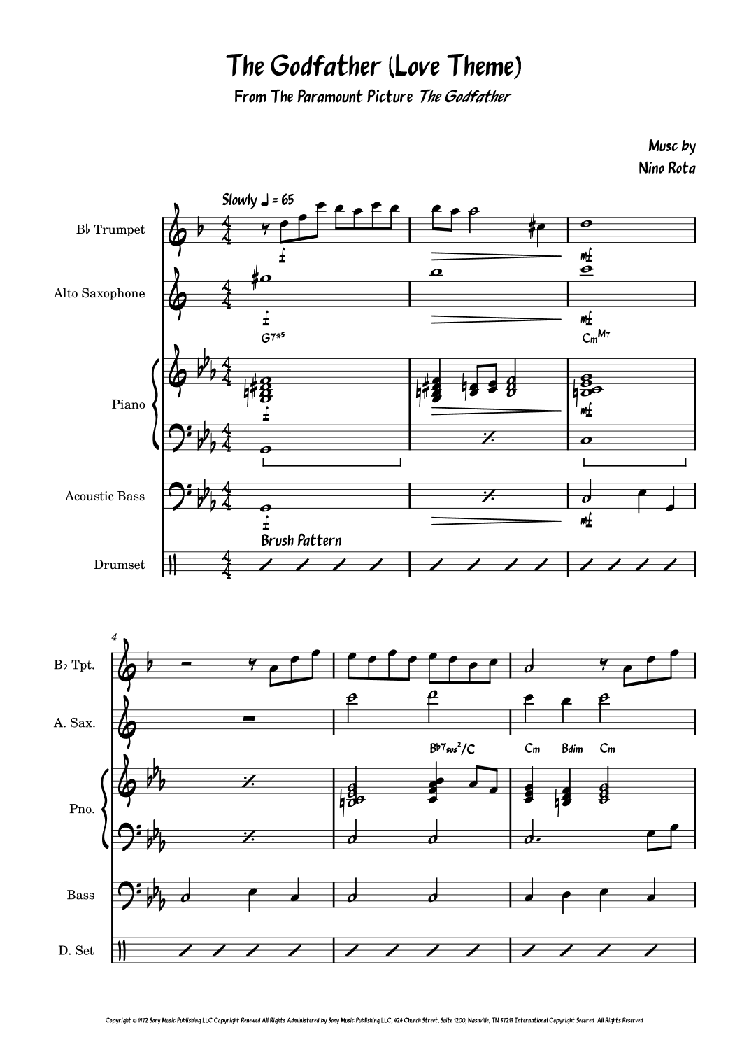 The Godfather (love Theme) (arr. David Lartey)
