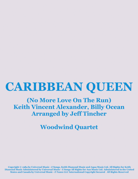Caribbean Queen (no More Love On The Run) (arr. Jeff Tincher)