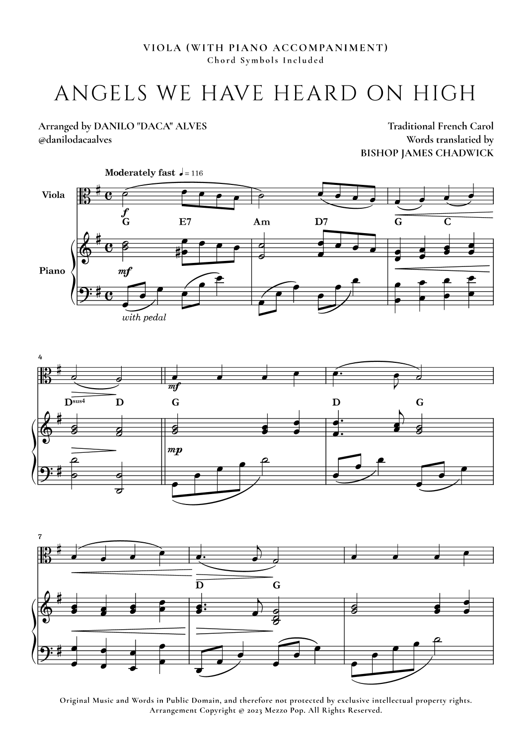 Angels We Have Heard On High (arr. Danilo "Daca" Alves)