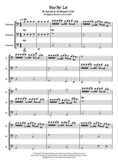 Vivo Per Lei (arr. Nicolás Cortés Castillo)