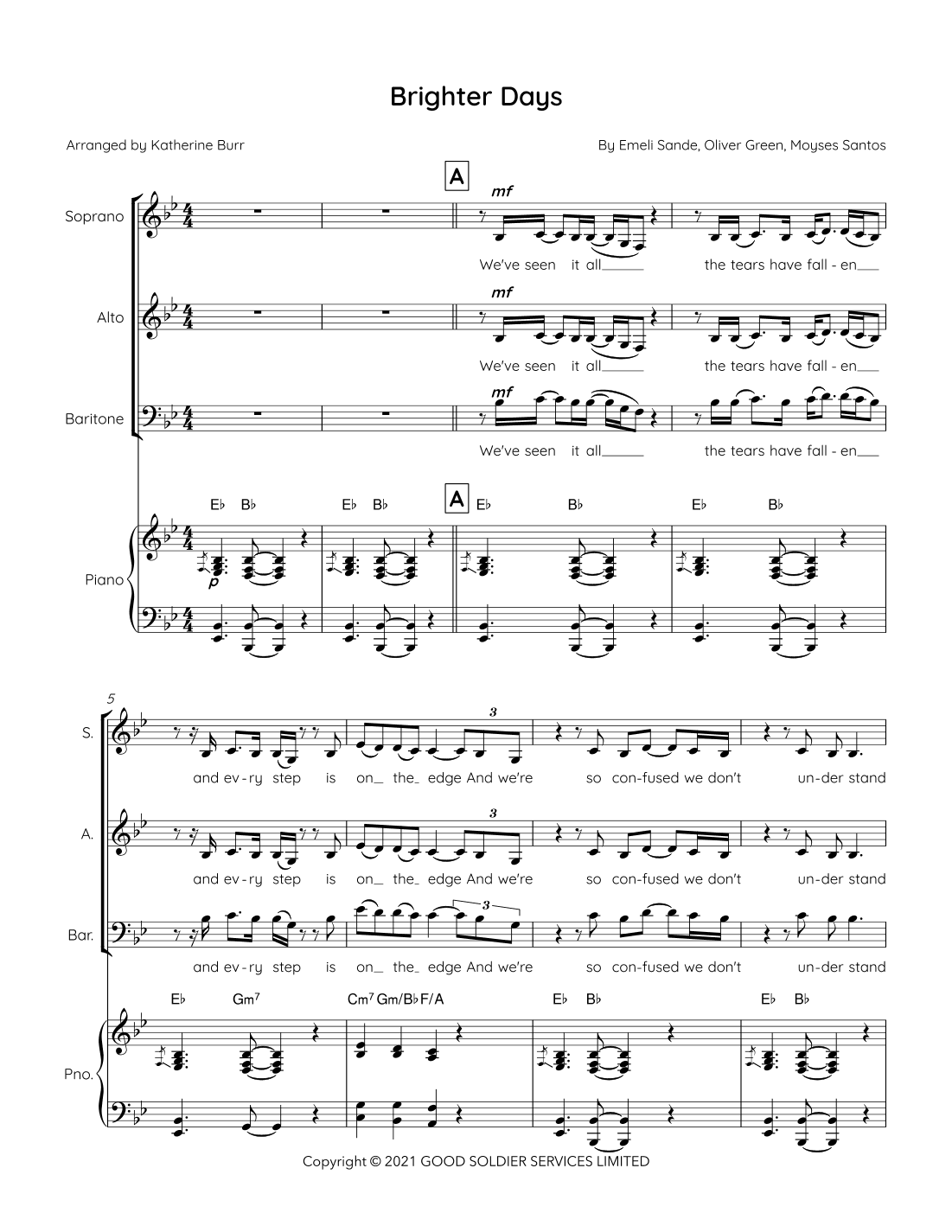 Brighter Days (arr. Katherine Burr)