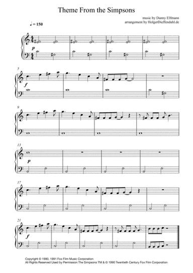Theme From The Simpsons (arr. Holger Dieffendahl)