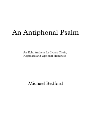 An Antiphonal Psalm