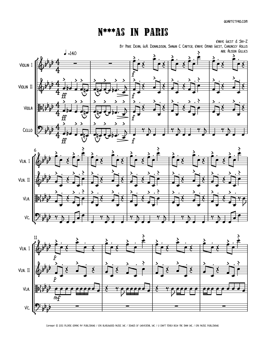 Nu** As In Paris (arr. Alison Gillies)