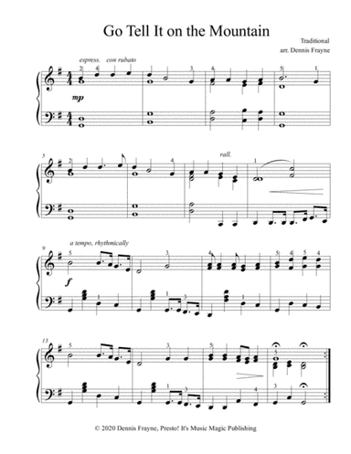 Go Tell It on the Mountain (arr. Dennis Frayne)