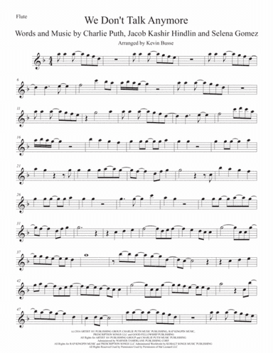 We Don't Talk Anymore (arr. Kevin Busse)