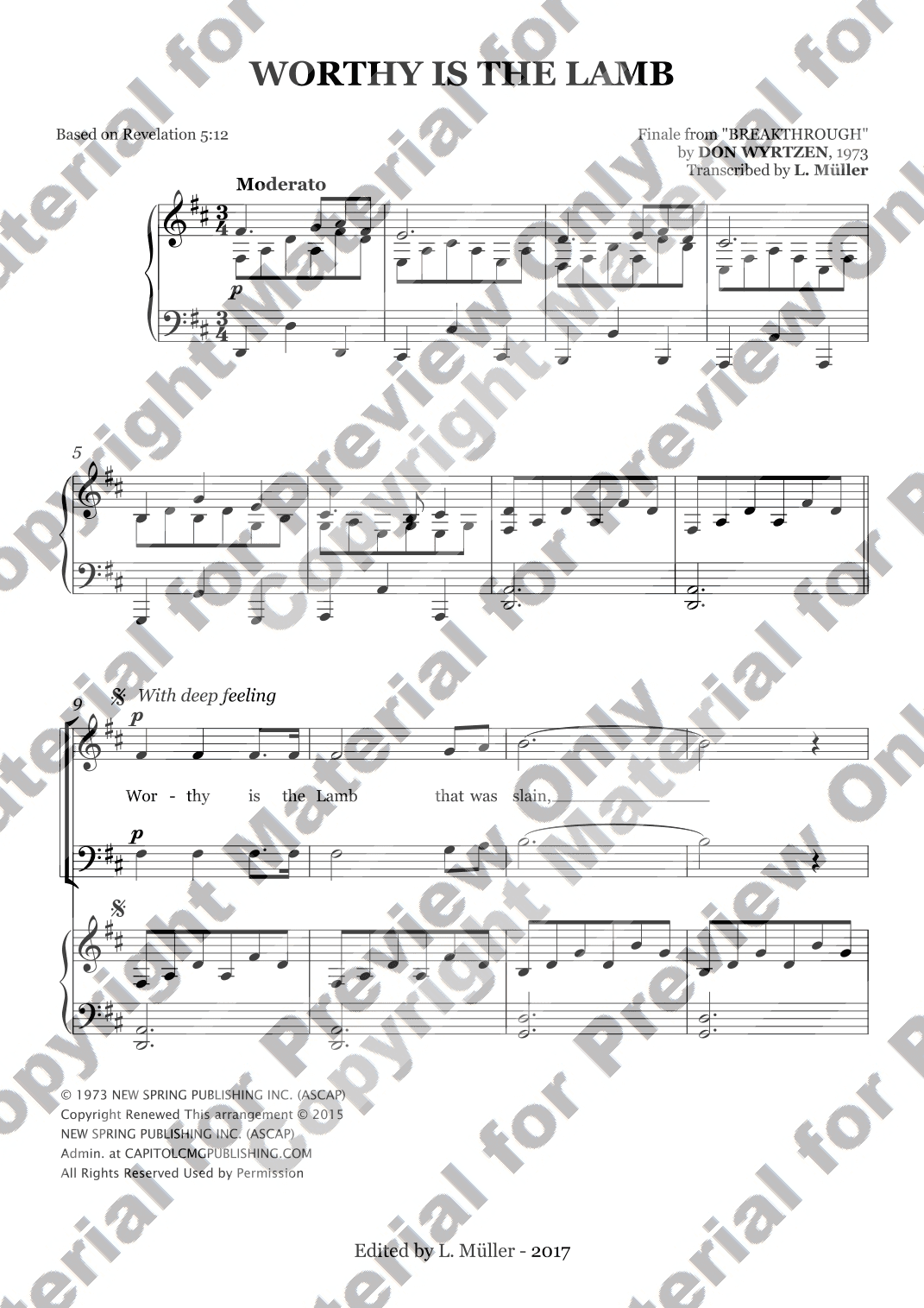 Worthy Is The Lamb (arr. Don Wyrtzen)