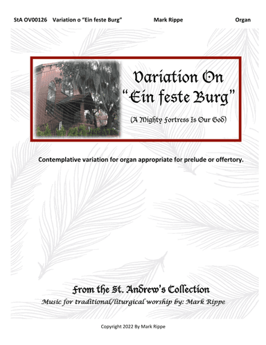 Variation on "Ein feste Burg" (A Might Fortress Is Our God) StA OV00126 (arr. Mark Rippe)