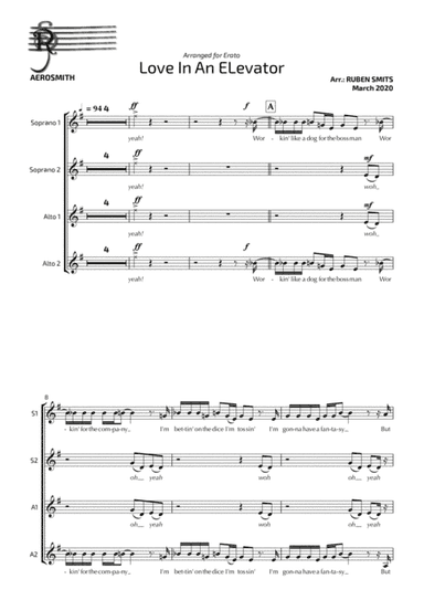 Love In An Elevator (arr. Ruben Smits)