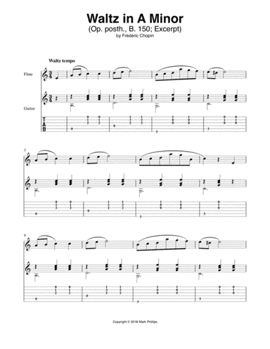 Waltz in A Minor (Op. posth., B. 150) (arr. Mark Phillips)