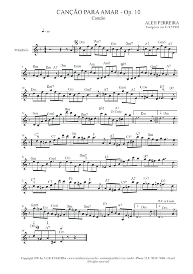 Canção para Amar, Op. 10