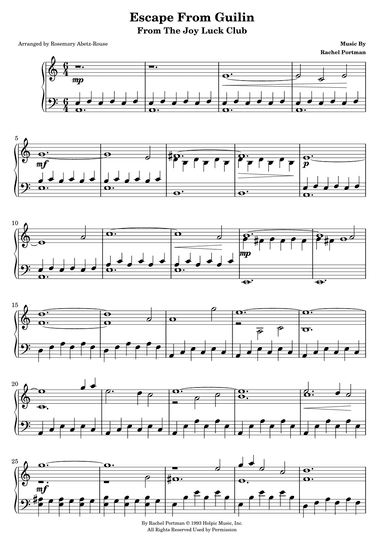 Escape From Guilin (arr. Rosemary Abetz-Rouse)