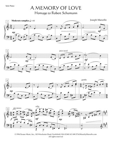 A Memory of Love - Homage to Robert Schumann