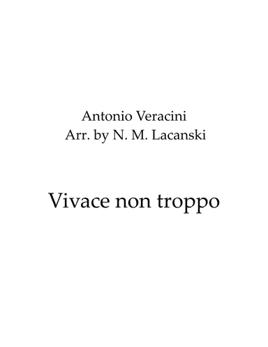 Vivace non troppo (arr. Nick M Lacanski)
